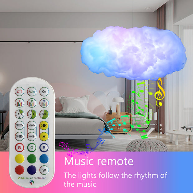 USB Cloud Light APP Control Music Synchronization 3D RGBIC Ambient Light Lightning Simulation Clouds Bedroom Room Light