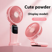 Portable Handheld Fan – Rechargeable, USB-Powered, Foldable & Ultra-Quiet with 5-Speed Settings