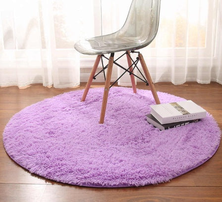 Fluffy Round Rug for Living Room