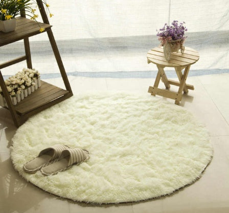 Fluffy Round Rug for Living Room