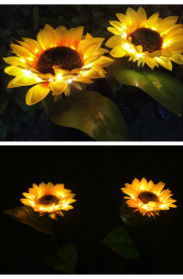 LED Solar Sunflower Lamps Solar Light Decorative Lights