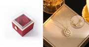 Fashion Acrylic Rotating Rose Jewelry Box