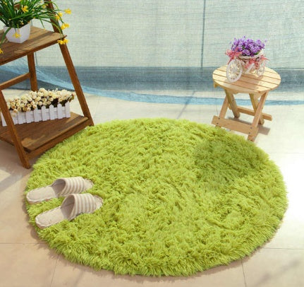 Fluffy Round Rug for Living Room