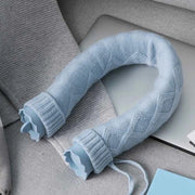 U-Shape Hot Water Bag Silicone Bottle Neck Hand Warmer Heater with Knitted Cover Water Storage Bags Keep Warm