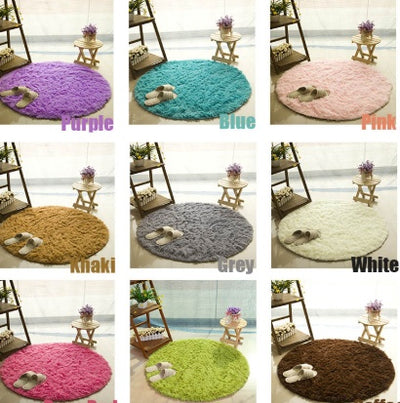 Fluffy Round Rug for Living Room