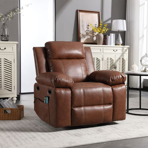 Large Size Electric Lift Recliner Sofa For Seniors, 8 Point Vibration Massage And Wood Heating, Remote Control