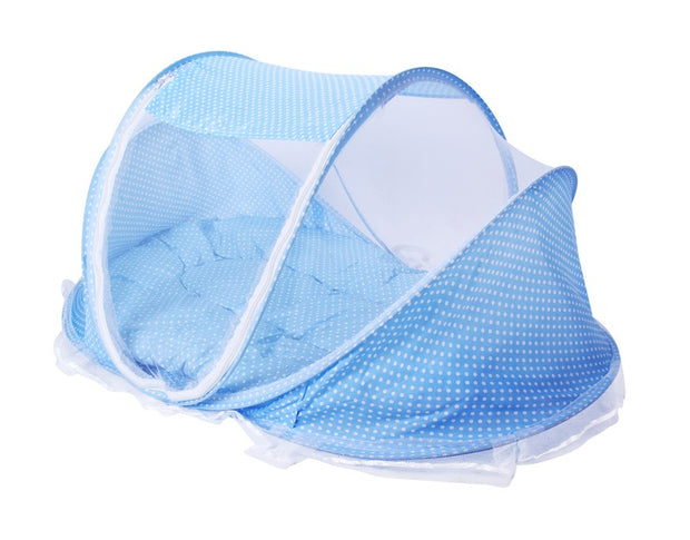 Baby foldable encrypted zipper mosquito net