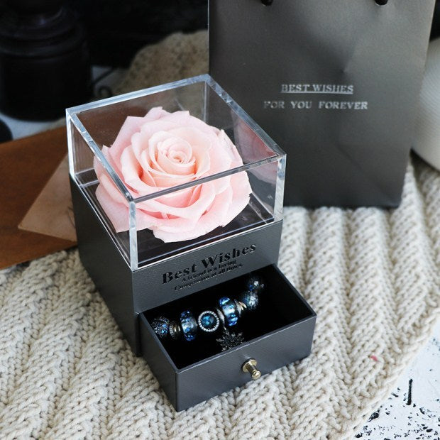 Eternal Rose Flower Jewelry Box - Valentine’s & Wedding Gift