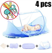 Baby foldable encrypted zipper mosquito net