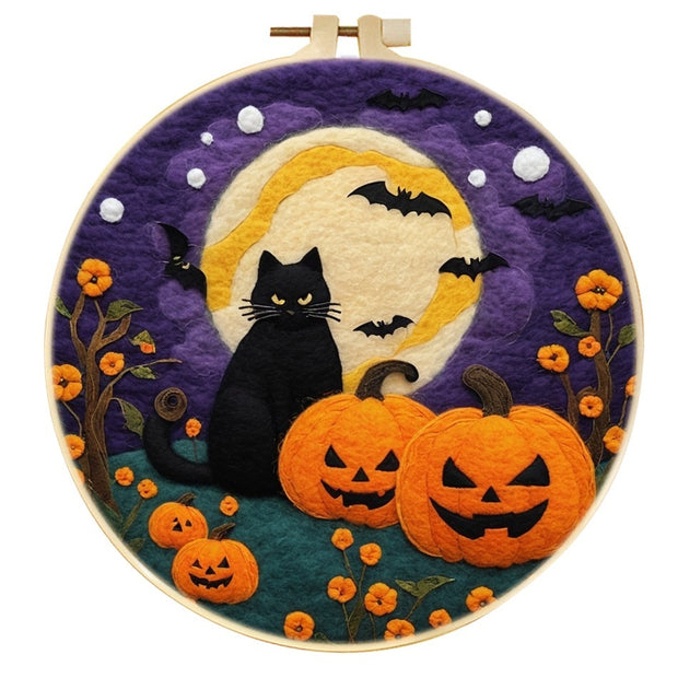 Wool Felt Painting With Embroidery Frame Needle Felt Supplies Suitable For Beginners