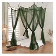 Household Mosquito Net Single Double Bed Free Installation Encryption Net Universal Simple Dormitory Bed Up And Down Dark Green Mosquito Net