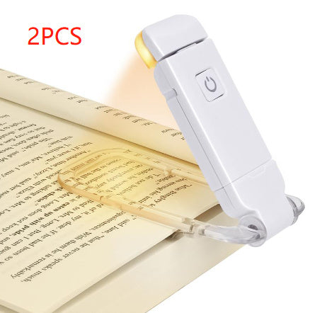 LED USB Rechargeable Book Reading Light – Adjustable Brightness, Clip-On, Eye Protection, Portable Bookmark Light for Night Reading & Travel