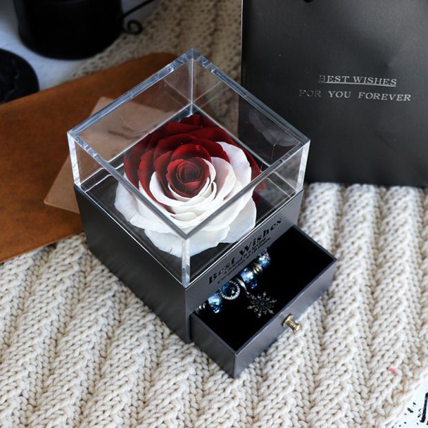 Eternal Rose Flower Jewelry Box - Valentine’s & Wedding Gift