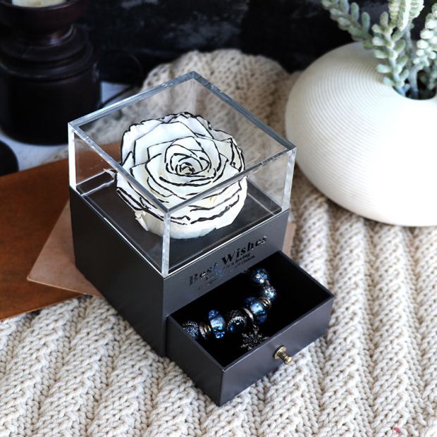 Eternal Rose Flower Jewelry Box - Valentine’s & Wedding Gift