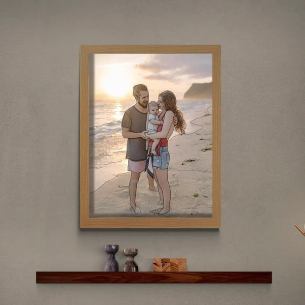 Personalized LED Photo Painting - Custom Glowing Photo Frame for Christmas