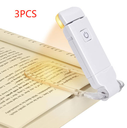 LED USB Rechargeable Book Reading Light – Adjustable Brightness, Clip-On, Eye Protection, Portable Bookmark Light for Night Reading & Travel