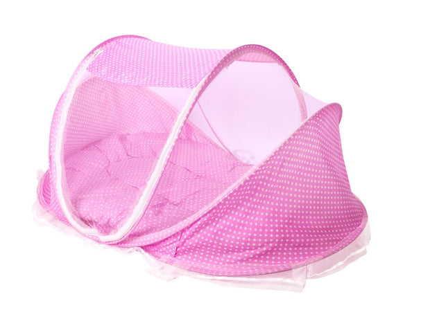 Baby foldable encrypted zipper mosquito net