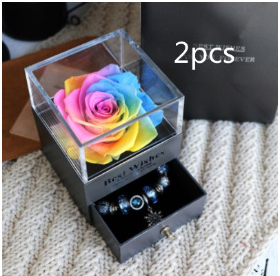 Eternal Rose Flower Jewelry Box - Valentine’s & Wedding Gift