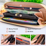 Luxury Coin Purse with Multiple Card Slots - Women’s Long Clutch