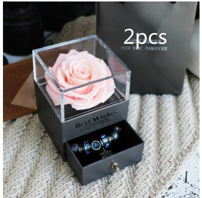 Eternal Rose Flower Jewelry Box - Valentine’s & Wedding Gift