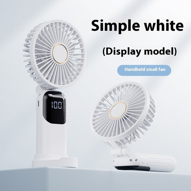 Portable Handheld Fan – Rechargeable, USB-Powered, Foldable & Ultra-Quiet with 5-Speed Settings