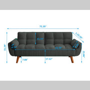 Dark Grey Home Fabric Sofa