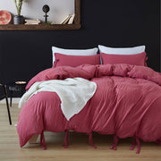 Solid Color Tape Bedding Set