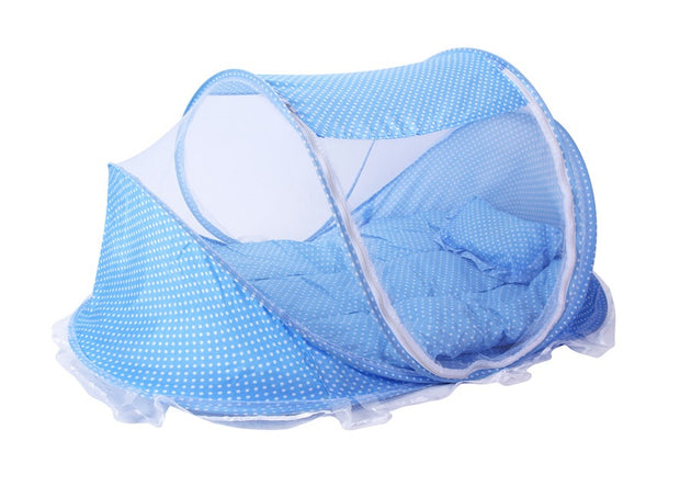 Baby foldable encrypted zipper mosquito net