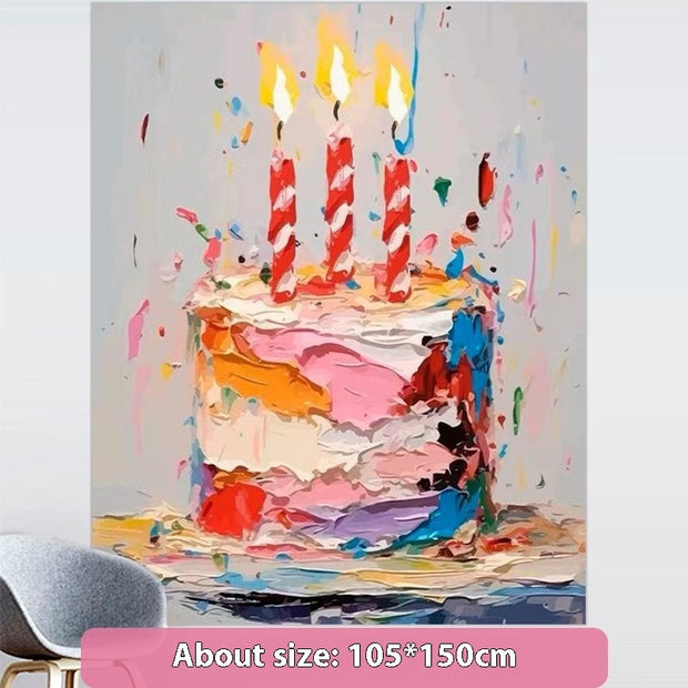 Birthday Scene Setting Supplies Birthday Arrangement Decoration Cake Hanging Cloth Banner Photo Props Background Wall