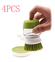 Dishwashing And Pot Washing Brush With Liquid Soap For Tableware