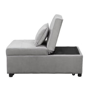 Folding Ottoman Sofa Bed Gray