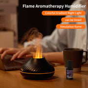 Drop Shipping RGB 130ML Flame Humidifier Diffuser Aroma Essential Oil Fire Flame Aroma Diffuser