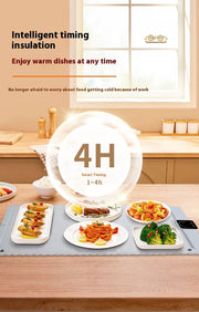 Silicone Roll Folding Dishes Warming Plate Ultra-thin Quick-heating Dish