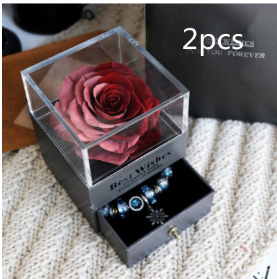 Eternal Rose Flower Jewelry Box - Valentine’s & Wedding Gift