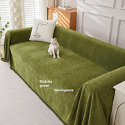 Chenille Herringbone Pattern Sofa Towel Cover Cloth Non-slip Stain Resistant All-inclusive Sofa Cover