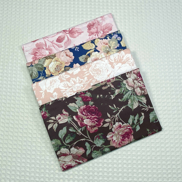 Rose Flower Cotton Twill Print Fabric