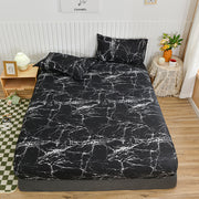 Printed Brushed Fitted Sheet One-piece All-inclusive Mattress Cover