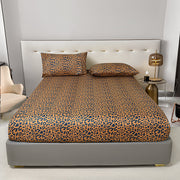 Printed Brushed Fitted Sheet One-piece All-inclusive Mattress Cover