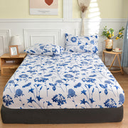 Printed Brushed Fitted Sheet One-piece All-inclusive Mattress Cover