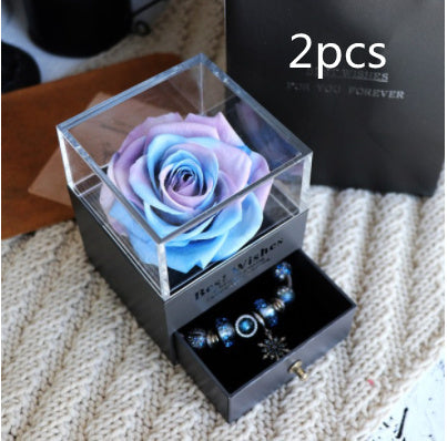 Eternal Rose Flower Jewelry Box - Valentine’s & Wedding Gift