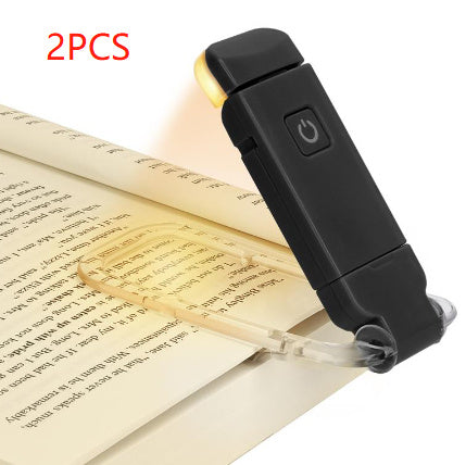 LED USB Rechargeable Book Reading Light – Adjustable Brightness, Clip-On, Eye Protection, Portable Bookmark Light for Night Reading & Travel