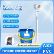 Outdoor Camping Shower Portable Electric Shower Gadgets Waterproof 5000mAh Rechargeable Battery Powered For Hiking Traveling