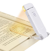 LED USB Rechargeable Book Reading Light – Adjustable Brightness, Clip-On, Eye Protection, Portable Bookmark Light for Night Reading & Travel