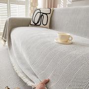 Chenille Herringbone Pattern Sofa Towel Cover Cloth Non-slip Stain Resistant All-inclusive Sofa Cover