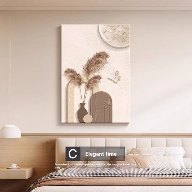 Decorative Painting Cream Style Abstract Line Character Mural