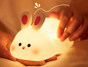 Cute Silicone Night Lights Sheep Cartoon Bedroom Lamp For Children's Room Decor Rechargeable Timing Dimming Sleep Night Light