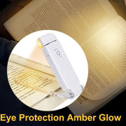 LED USB Rechargeable Book Reading Light – Adjustable Brightness, Clip-On, Eye Protection, Portable Bookmark Light for Night Reading & Travel