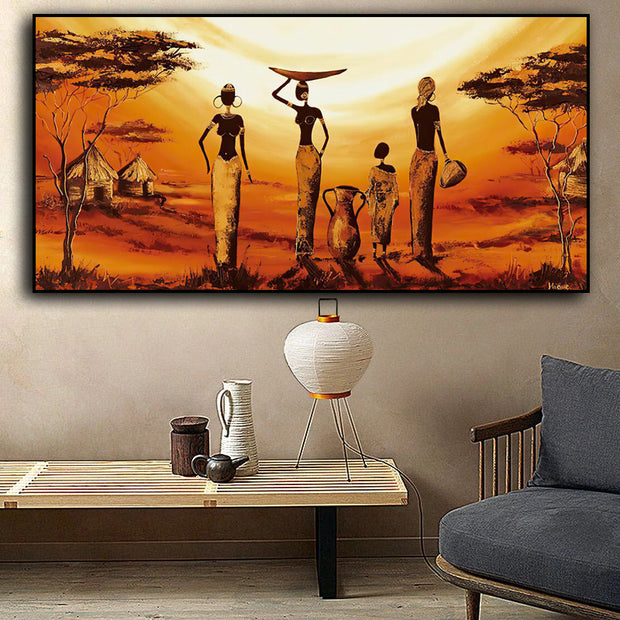 Abstract African Woman Canvas