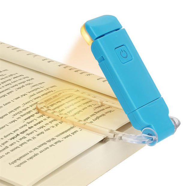 LED USB Rechargeable Book Reading Light – Adjustable Brightness, Clip-On, Eye Protection, Portable Bookmark Light for Night Reading & Travel