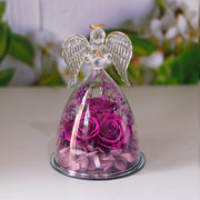 Eternal Dried Rose Gift Box - Angel Glass Cover for Christmas & Valentine's Day